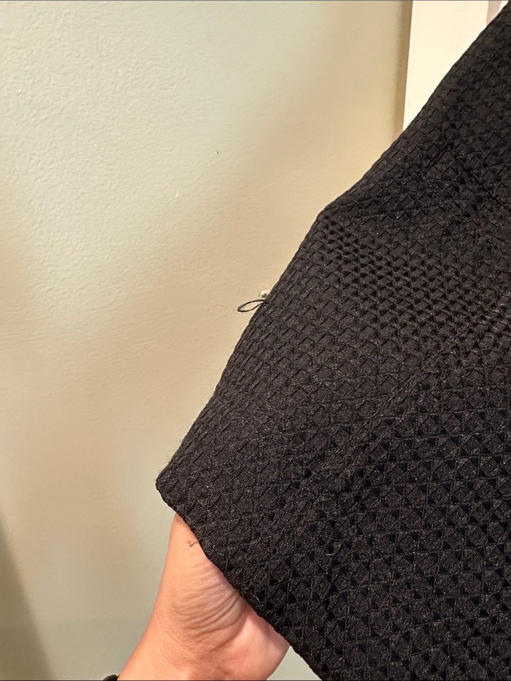 Maggie Barnes Black Textured Boxy Blazer with metal Buttons - Picture 8 of 10